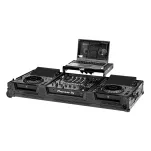 UDG Ultimate Flight Case Set AlphaTheta CDJ-3000X/DJM-A9 Black Plus (Laptop Shelf + Wheels) U91111BL - 2