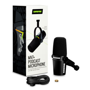 Shure MV7+ - mikrofon dynamiczny na XLR / USB-C do podcastów