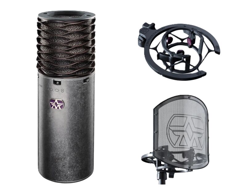 Aston Microphones Spirit Bundle - Mikrofon pojemnościowy + uchwyt + pop filtr