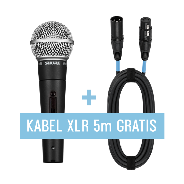 Shure SM58 SE + Kabel XLR 5 m GRATIS !
