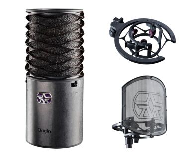 Aston Microphones Origin Bundle - Mikrofon pojemnościowy + uchwyt + pop filtr
