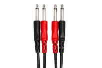 Hosa - Kabel 2 x Jack mono TS 6.35mm - 2 x Jack mono TS 6.35mm 3m - 2