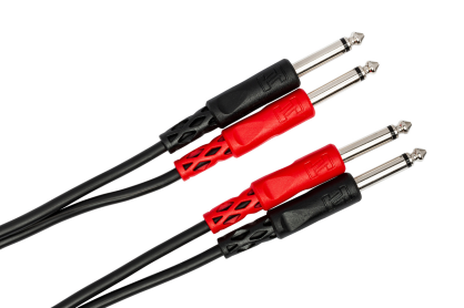 Hosa - Kabel 2 x Jack mono TS 6.35mm - 2 x Jack mono TS 6.35mm 3m