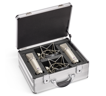 Neumann U 87 Ai stereo set - para mikrofonów studyjnych z koszykami i casem