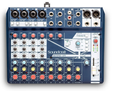 Soundcraft Notepad -12FX – 12-kanałowy mikser USB z efektami Lexicon