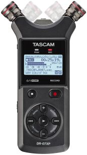Tascam DR-07XP - 2-ścieżkowy, przenośny rejestrator cyfrowy z zapisem 32-bitowym i interfejsem USB