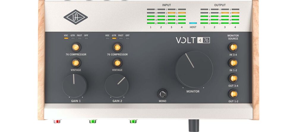 Universal Audio Volt 476P Interfejs audio USB do nagrywania, podcastera i  strumieniowego przesyłania za pomocą niezbędnego oprogramowania audio : 