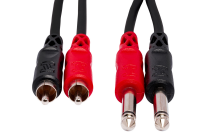 Hosa - Kabel 2 x Jack mono TS 6.35mm - 2 x RCA 4m - 2