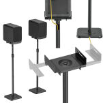 Mozos MSS6-SET - statyw podłogowy pod monitor studyjny (para) - 4