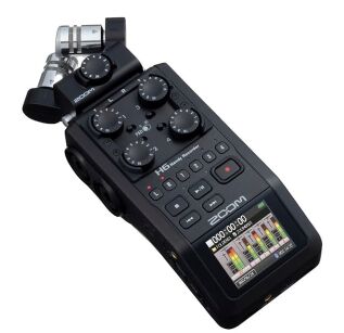 Zoom H6 Black - 6 ścieżkowy, cyfrowy rejestrator audio