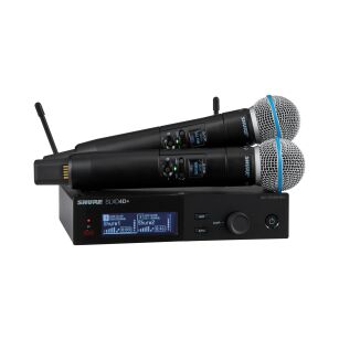 Shure SLXD24D+E/B58-G65 - Podwójny, cyfrowy system bezprzewodowy z dwoma nadajnikami/mikrofonami "do ręki" Beta58A