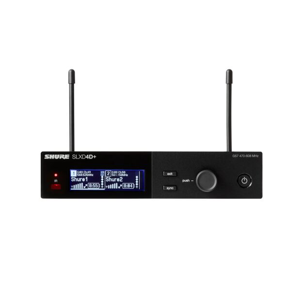 Shure SLXD4D+E-G65 - Podwójny cyfrowy odbiornik bezprzewodowy do nadajników SLXD+