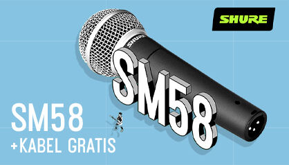 Shure SM58 + Kabel XLR 5m GRATIS !